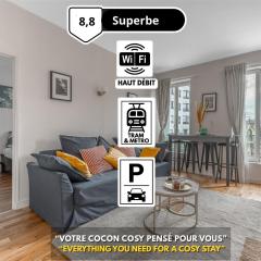 Cosy & Lumineux - 6 min PARIS La Défense - 5 pers - PARKING