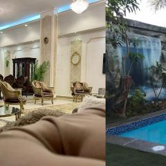 Villa with coverable warm private pool in zayd compound