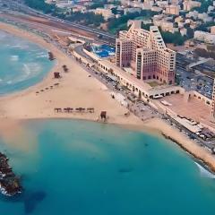 Luxury apartment on the beach with sea view by Almog Beach Haifa