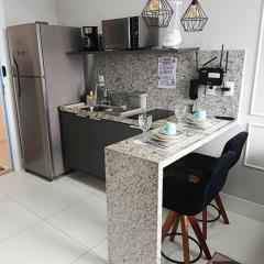 Studio aconchegante com vista para o mar de Itapuã