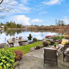 Lakeshore Serene Modern House Dock Billiard Gym