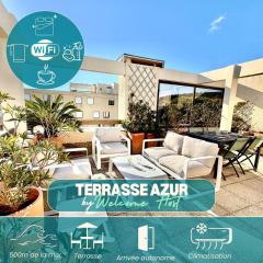 Terrasse Azur, 4 pers, grande terrasse proche mer