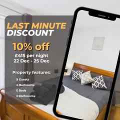 Modern 4 Bedroom Retreat- Piccadilly Line- Sleeps 9