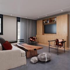 Modern Alpine Retreat Garden and Panoramic Views