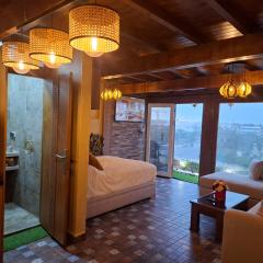 Rooftop studio with ocean view