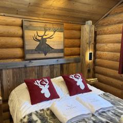 LE GRAND CERF Chalet en rondins avec SPA Jacuzzi