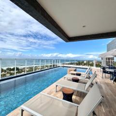 Apê 2 quartos com piscina à 400m da praia de Stella Maris