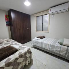 O 353 Apartamento mobiliado completo 02 quartos com garagem