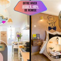 Idéal PRO & Couple - 2 Logements Thème Boho Chic RDC & Dandy 1er étage - Quartier Calme - Jardin - WIFI HD - Smart TV - Parking Gratuit - Proche Centre & Transports - Ask Home