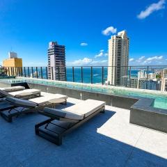 Lofts de luxo com Varanda e Vista Mar Academia e Piscina no Corredor da Vitoria