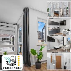 Messe, Monteure, Budget - Einfache komfortable 2 Personen Wohnung (22qm) mit Vollausstattung (WLAN 250 Mbit, TV 55 Zoll m. Netflix) - Hochwertige Küche und Bad