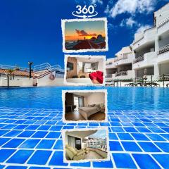 Modern apartment, heated pool & 2 terraces