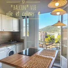 Studio lumineux, cosy & calme avec balcon