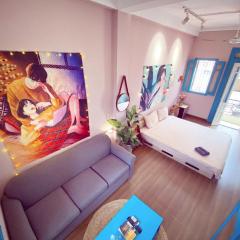 BLUE ROOM with BALCONY