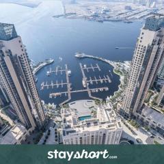 StayShort - Airy 5-Bedrooms Apartment at Harbour views with stunning scenery of Dubai Creek!