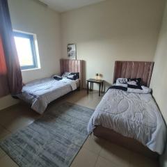 One bedroom with tow bed