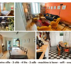 Maison 7 pers coeur de chtx cour wifi