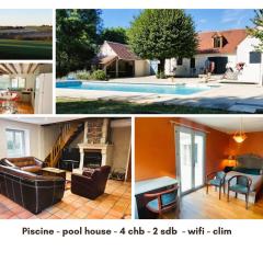 Baudres jolie maison 6-8 pers jardin pisicne wifi