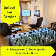 Das Waldhäuschen - bis 10 Personen, 4 Schlafzimmer, 2 Bäder, Tischkicker, kostenlose Parkplätze, WLAN, Smart-TVs