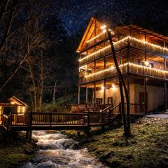 Voted #1 Cabin in Smokys! Spa, Arcade, Private, Creek, King Beds