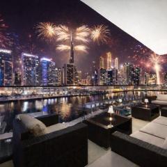 Lux Apartment with huge private Lounge I Burj & Canal View