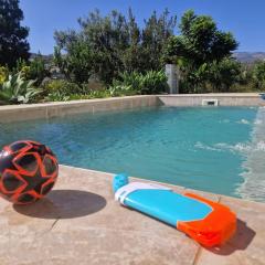 House with a heated pool