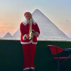 Fantastic pyramids view & grand Egyptian museum