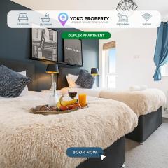 Stylish 2 Bedroom Duplex Apartment - Close to City Centre - Balcony, Free Parking, Self-Check-In, Fast Wifi & Smart TVs by Yoko Property