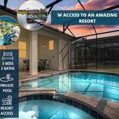 5BR/5BA Home & Storey Lake Water Park Amenities