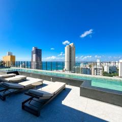 Studio Novo no Corredor da Vitoria com Rooftop Piscina Vista Mar Academia Garagem Lavanderia