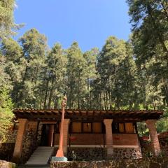 Cabaña en el Bosque con Chimenea y Asador!