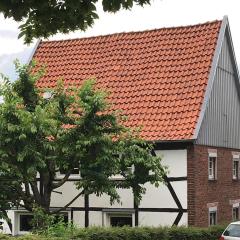 Half-timbered house with garden, close to nature & city