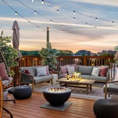 Designer 4BR DC Row House Rooftop Firepit Hot Tub