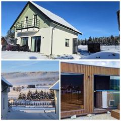 All Season Lasówka - Klimat - Willa 10 osobowa z widokiem na góry, Sauna opalana drewnem, Jacuzzi 4km do Zieleniec SKI Arena