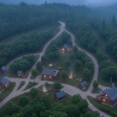 Multiple cabins at Cabin Fever