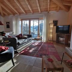 Modernes Chalet mit Terrasse und Parkplatz in den Alpen
