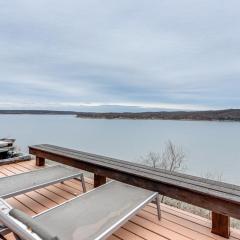 Waterfront Cabin with Hot Tub and Fire Pit in Grove!