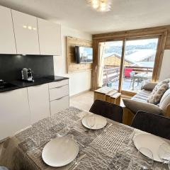 Studio cabine rénové aux Saisies pour 4 pers, terrasse - FR-1-594-339