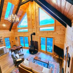 Modern Mountaintop Log Home with Amazing Views!