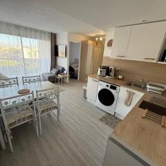 Appt P2 familial, vue sur mer, paisible 200m plage