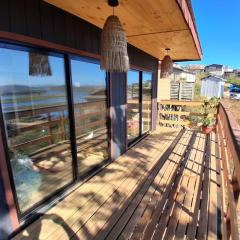 cabaña con vista al río