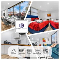 4BR Architectural Property Games Room, Parking & Ideal for Contractors