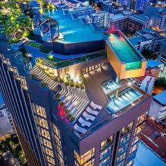 芭提雅海滩公寓预定 高层海景房 免费健身房 临近海滩 23f