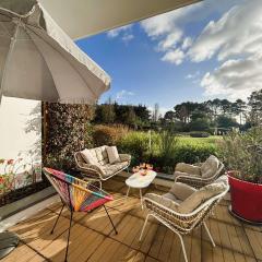 Bénodet: Appartement spacieux proche plage avec terrasse et parking sécurisé - FR-1-481-184