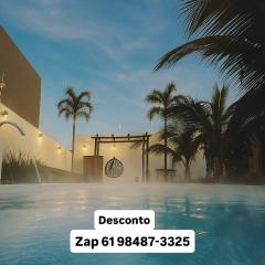 A Casa Paradisíaca ll Luxo Piscina Super Quente até 50 graus Aquecimento Elétrico e Solar Casa com Sauna a Vapor e Ar Condicionado em Todos Ambientes e Lavanderia com Roupa de Cama e Banho e Ofurô Super Quente Temos Lareira , Com Valores adicionais