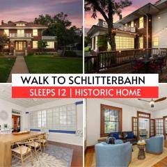 Walk to Schlitterbahn & Downtown Sleeps 12