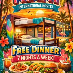 Miami International Hostel -FREE Dinner -Best Price - No Mix - Dorms Airport Downtown Wynwood