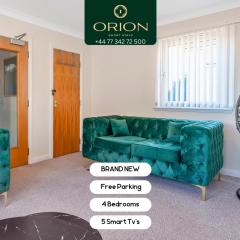 DONALD'S Townhouse - INVOICE and REDUCED PRICE only via ORION SHORT STAYS DUNDEE, 4 Room, 3 bath, Ring Road Access, Fully Equipped, Free Parking - Freshly Renovated and ONLY 12 Mins to STANNERGATE Ports