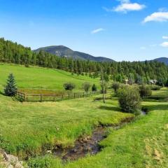 Modern barn by the creek