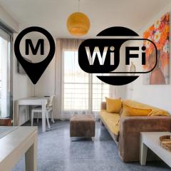 Beautiful bright T2, open terrace, Valmy